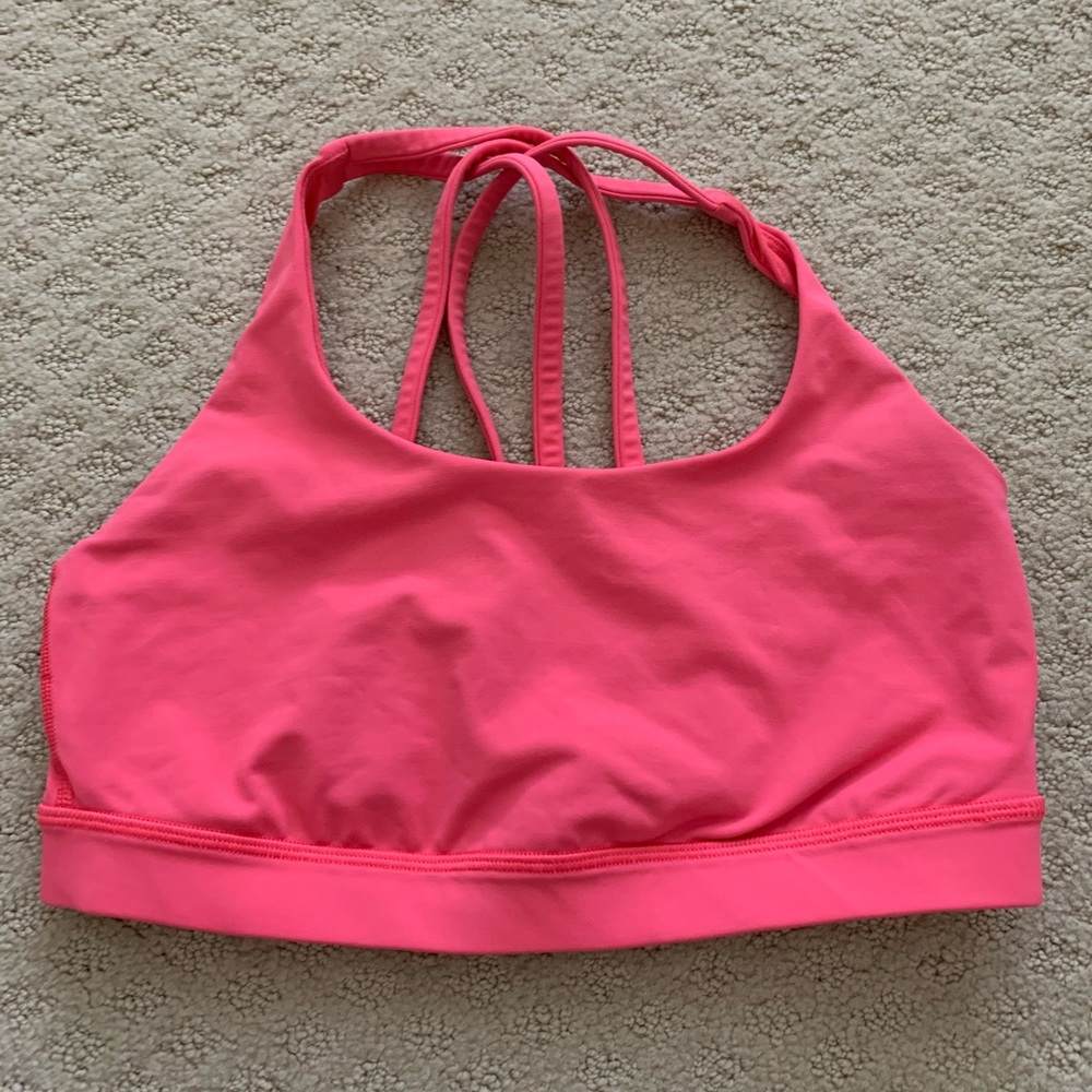 Pink Sports Bra Lululemon - Size 8